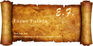 Eszes Fulvia névjegykártya